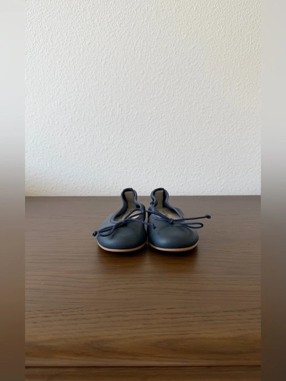 Girls Navy Bow Ballet Flats